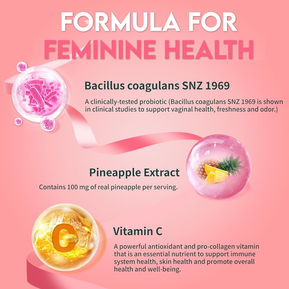 Airboy Vaginal Probiotic Gummies for Women, Pineapple - 60 Gummies - image 3