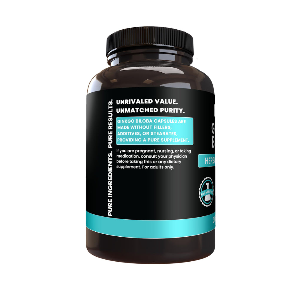 PURE ORIGINAL INGREDIENTS Ginkgo Biloba - 365 Capsules - image 3