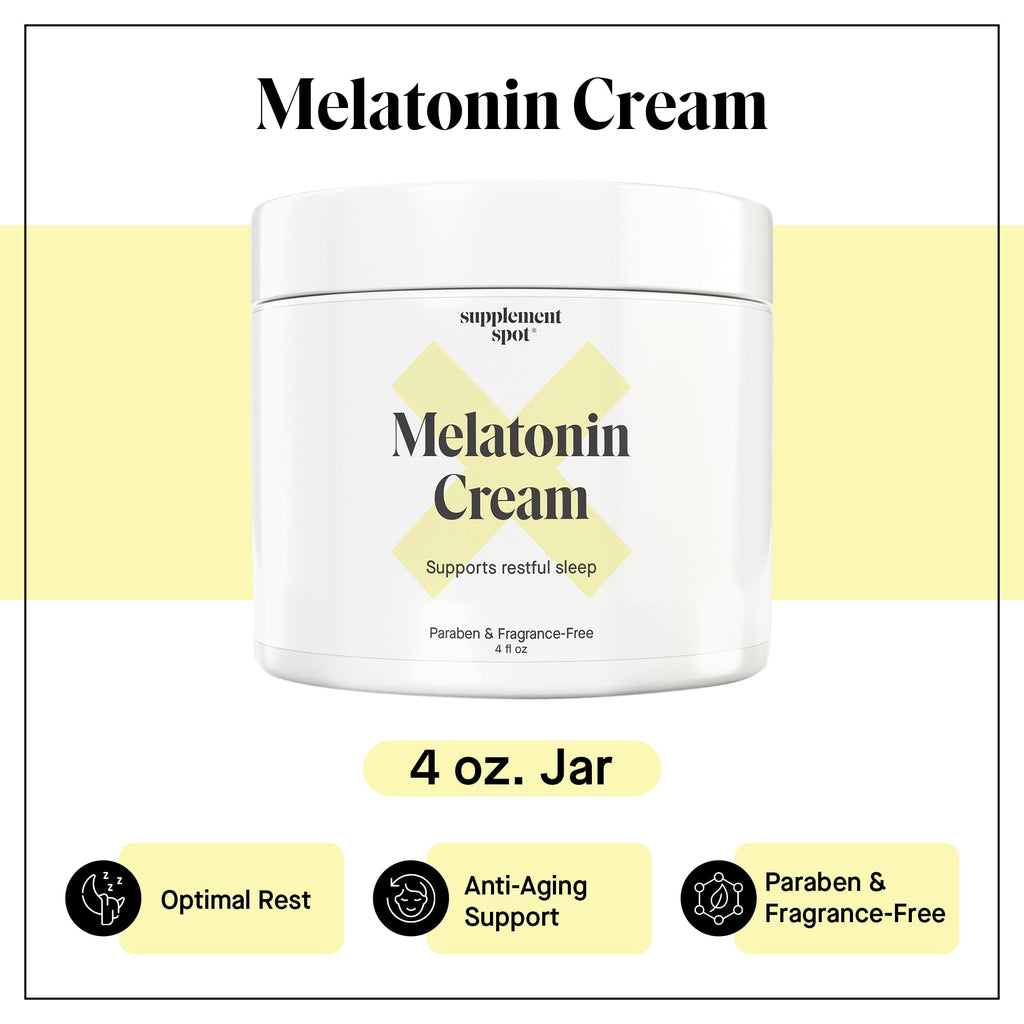 Supplement Spot Melatonin Sleep Cream 3mg - 4 oz - image 3
