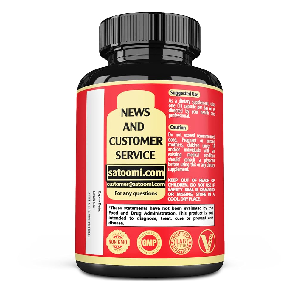 Satoomi Turmeric Curcumin Supplement with Ginger & Black Pepper - 90 Capsules - image 8