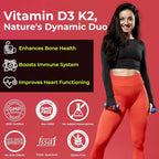 Generic Vitamin D3 600 IU + K2 55mcg Tablets for Bone Health - 60 Tablets - image 3