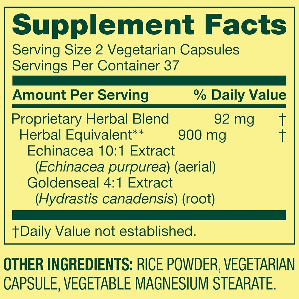 SCHMIDT EMPIRE Echinacea Goldenseal Blend 900 mg - 75 Vegetarian Capsules - image 4