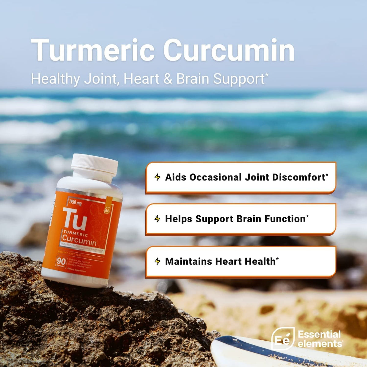 Essential Elements Turmeric Curcumin Joint Support - 90 Capsules - image 3