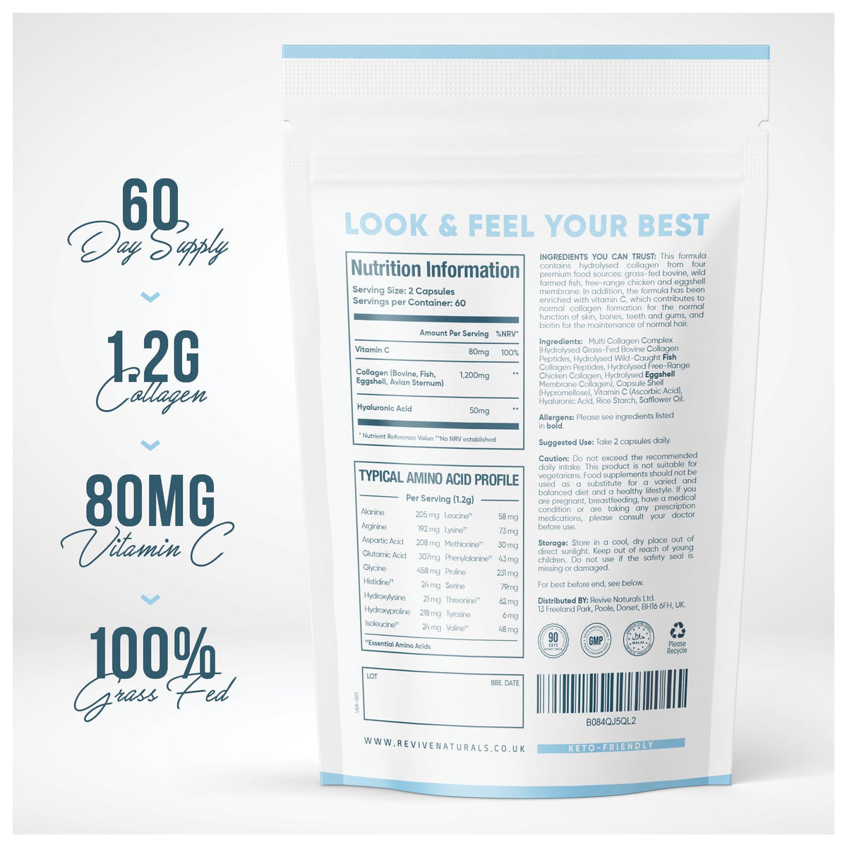 Revive Naturals Multi Collagen Protein Capsules - 120 Capsules - image 2