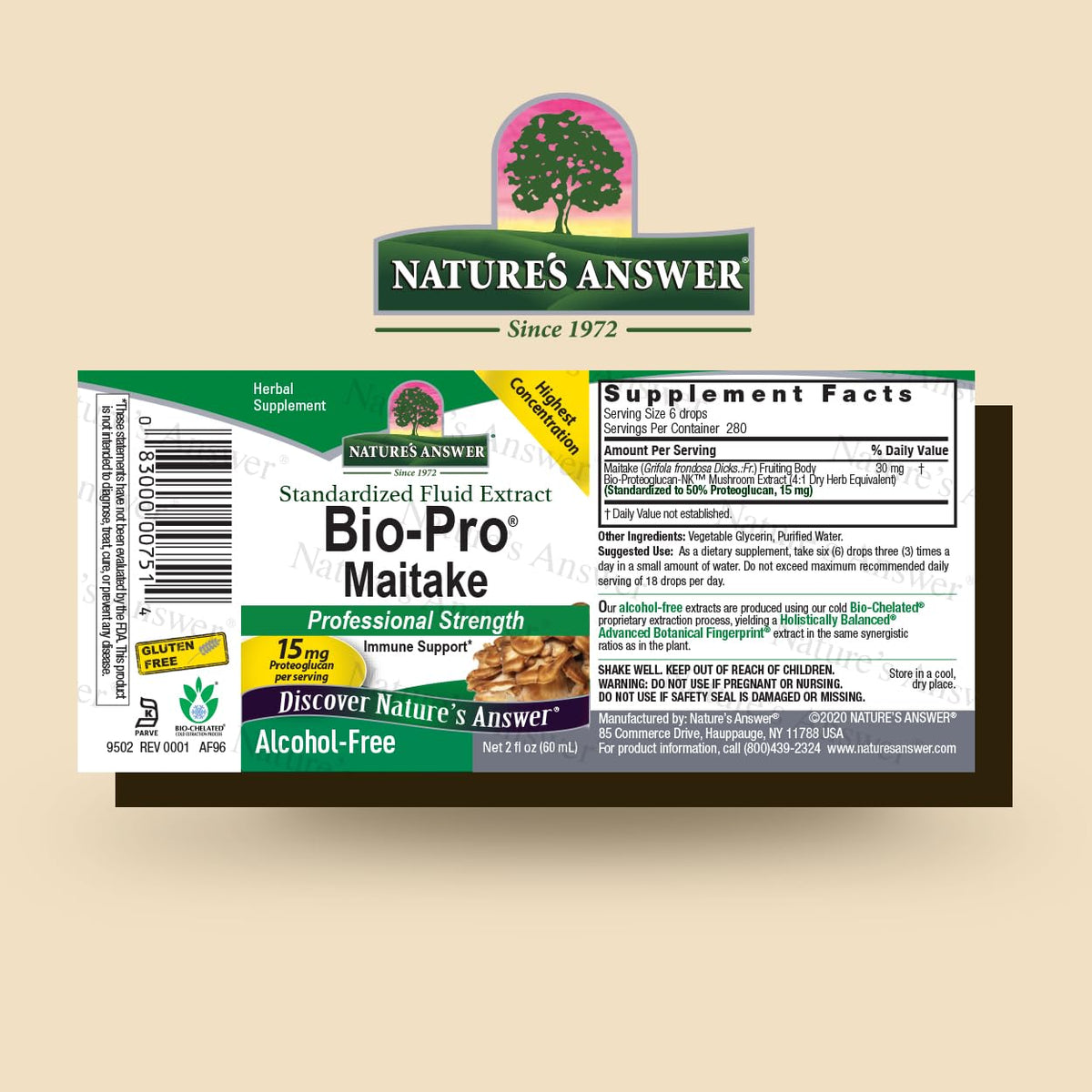 Nature's Answer Bio Pro Maitake Mushroom Extract - 2 Fl Oz - image 2