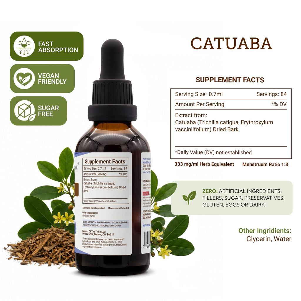 Secrets of the Tribe Catuaba Tincture Alcohol-Free Extract