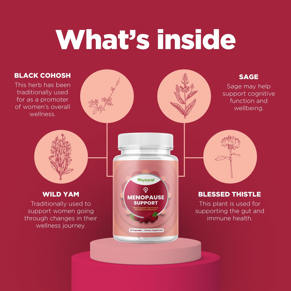 Phytoral Soy Free Menopause Supplement with Black Cohosh - 60 Capsules - image 3