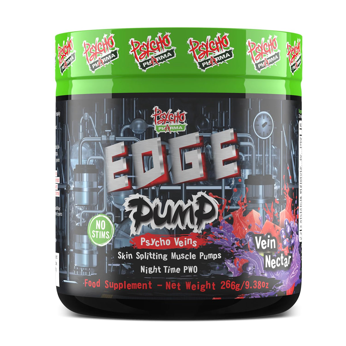 Psycho Pharma EDGE PUMP Nitric Oxide Booster Powder - 9.38 oz