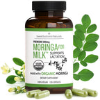 Sweetbottoms Organic Moringa Capsules for Breastfeeding Support - 120 Capsules