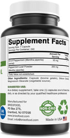 Brieofood Peppermint Oil Complex 250 mg - 240 Capsules - image 5