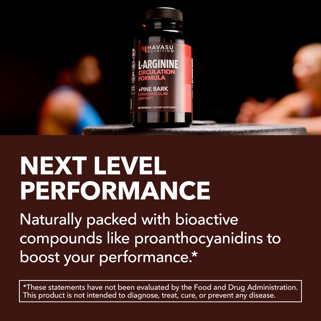 HAVASU NUTRITION L-Arginine Nitric Oxide Supplement Capsules