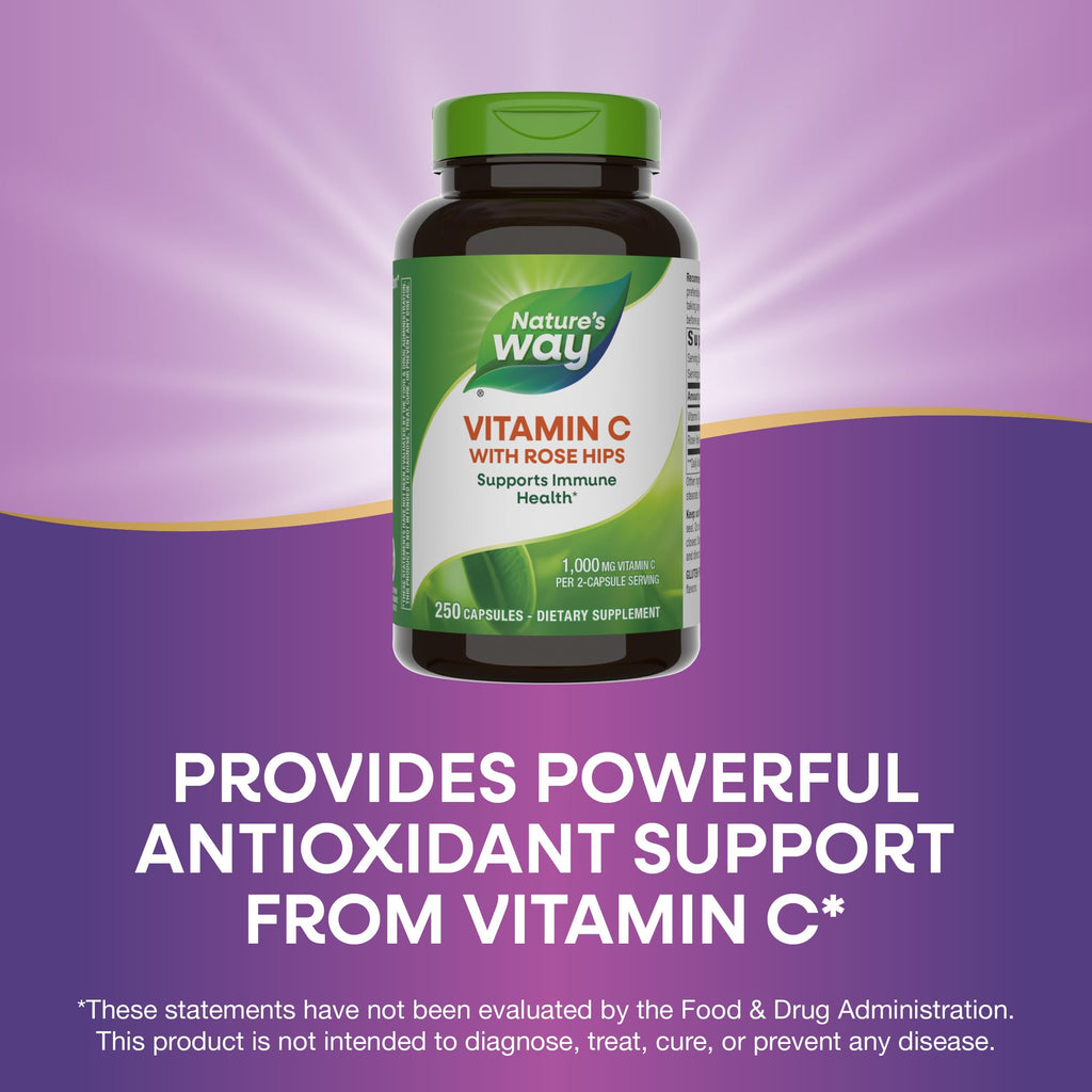 Nature's Way Vitamin C with Rose Hips 500 mg - 250 Capsules - image 5