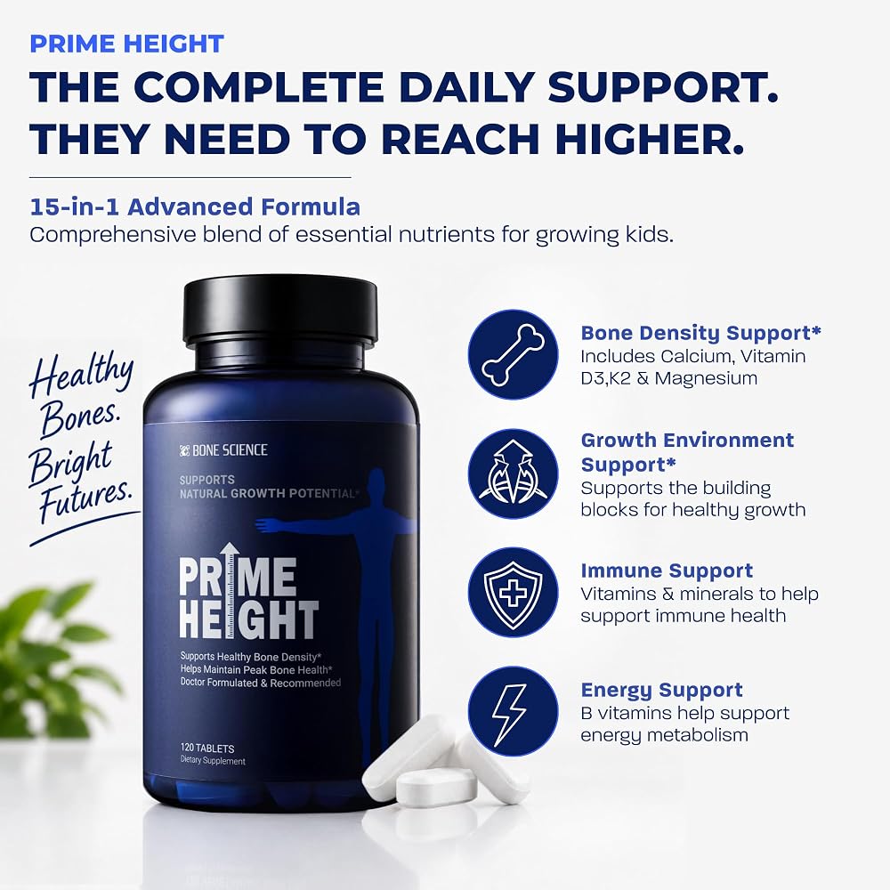 BONE SCIENCE PrimeHeight Bone & Immune Support - 120 Tablets - image 3