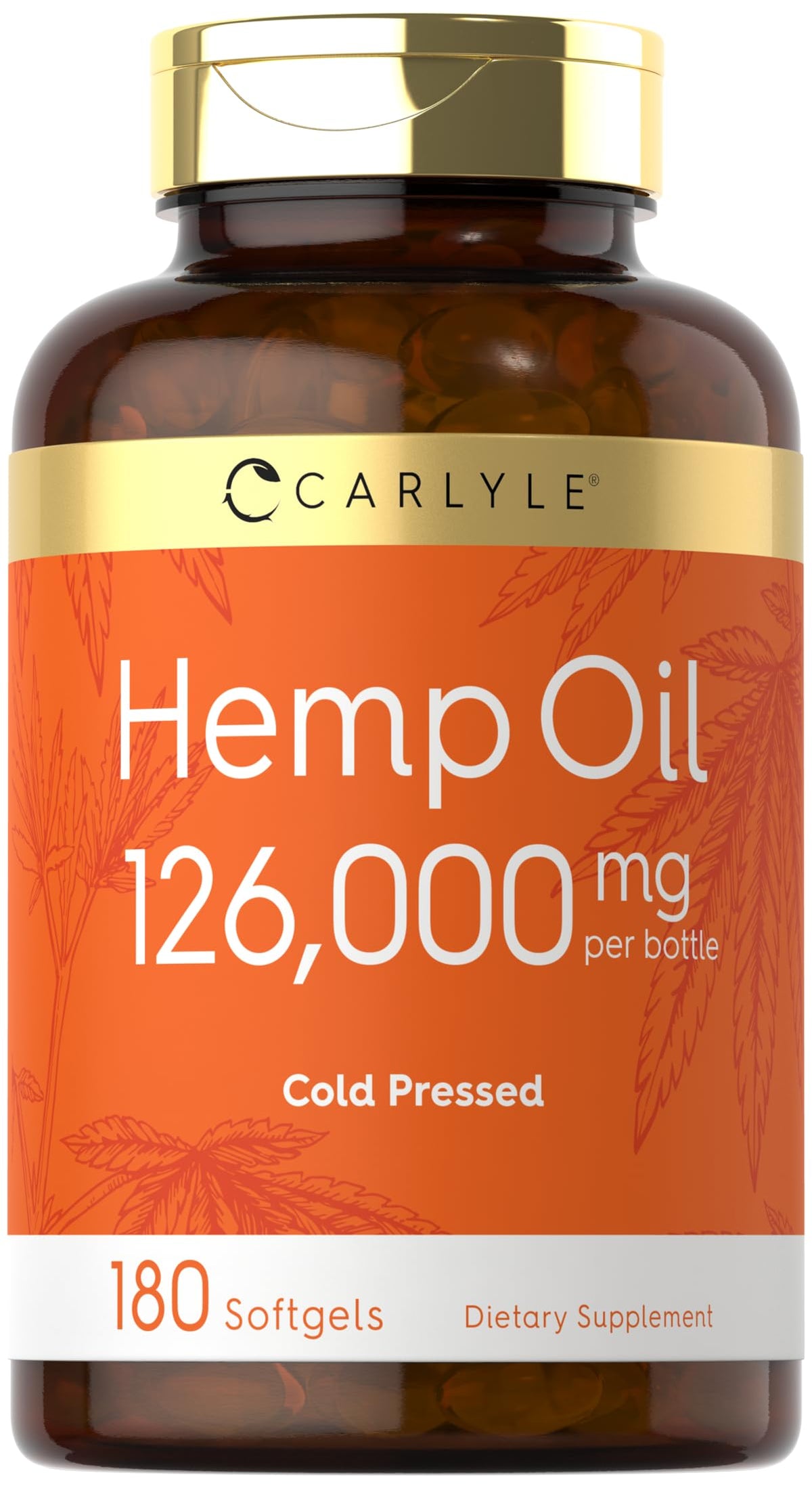 Carlyle Hemp Oil Softgel Capsules Omega 3-6-9 - 180 Count