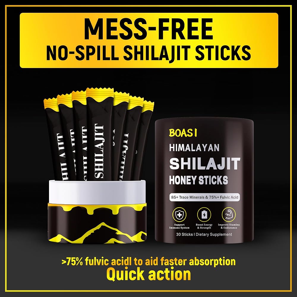 Boasi Shilajit Honey Sticks with Organic Saffron - 30 Sticks - image 2