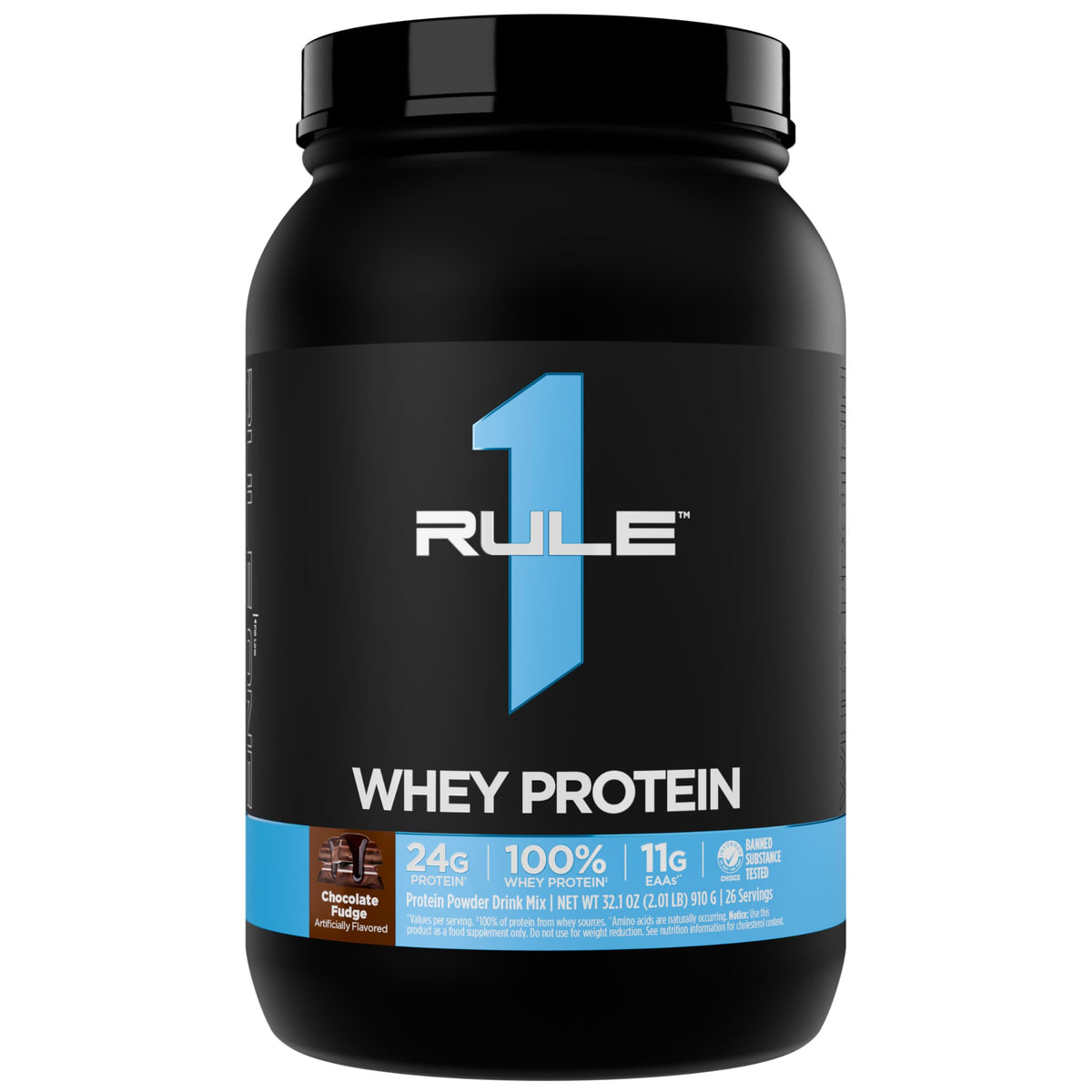 Rule 1 Proteins Whey Protein Powder Chocolate Fudge - 26 Servings