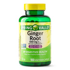 Spring Valley Ginger Root 550 mg Digestive Health - 100 Vegetarian Capsules