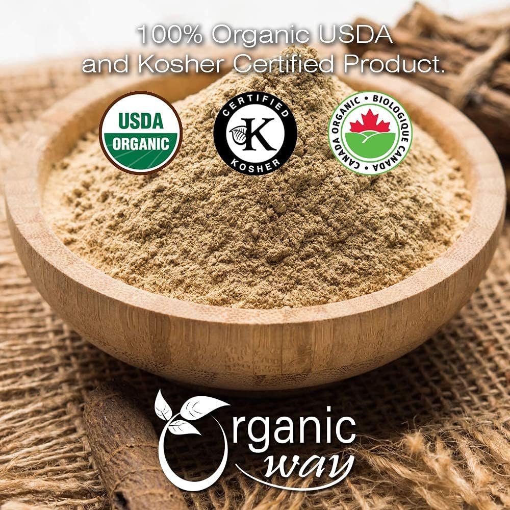 Organic Way Licorice Root Powder (Glycyrrhiza glabra) - Herbal Tea