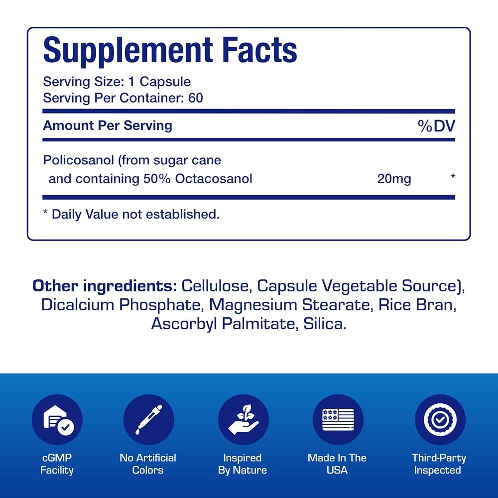 Anabolic Laboratories Plant Based Policosanol 20mg - 60 Vegetarian Capsules - image 2