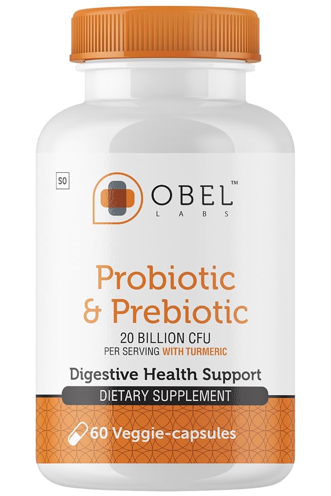 obel Probiotic & Prebiotic Supplement with Turmeric - 60 Capsules