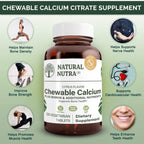 Natural Nutra Calcium Citrate with Vitamin D3 Bone Strength - 120 Tablets - image 3