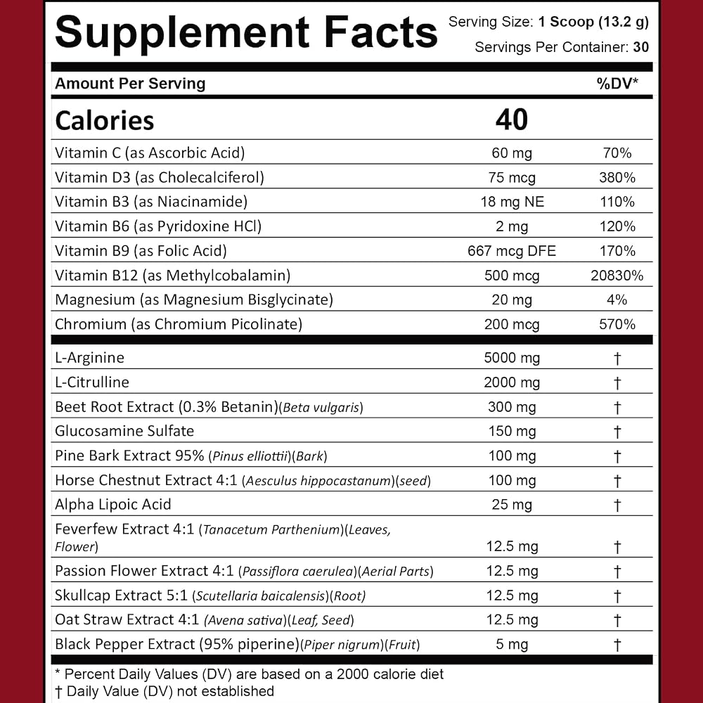 M Pain Management Blood Flow Power Formula Drink Powder - 444g - image 7