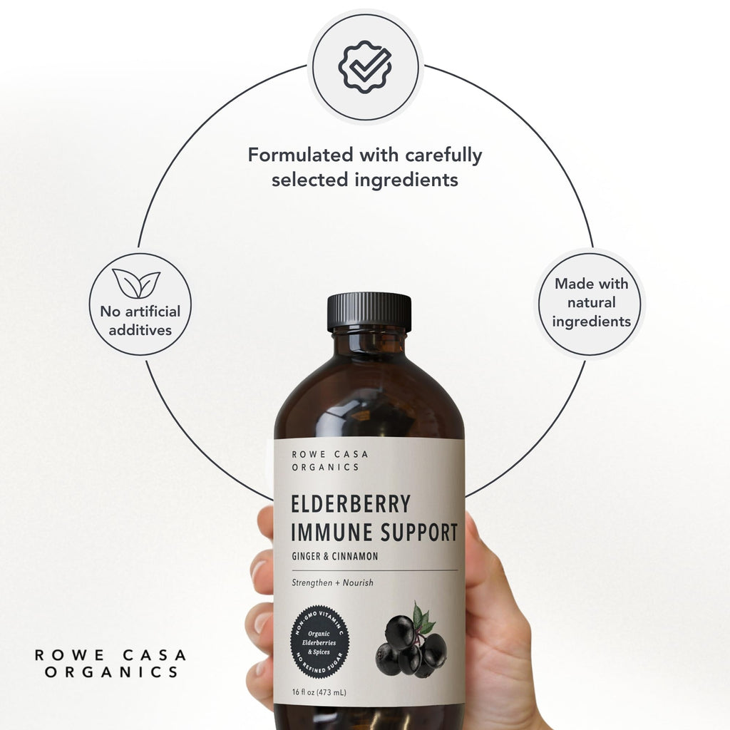 Rowe Casa Organics Elderberry Syrup with Vitamin C & Zinc - 16 Fl Oz - image 4
