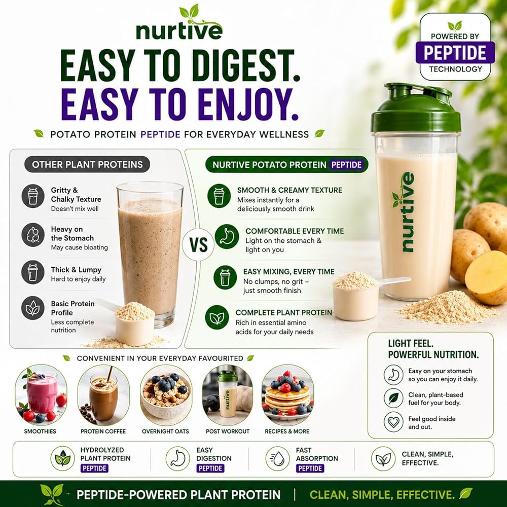 NURTIVE Potato Protein Peptide Powder - 26 Servings - image 5