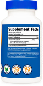 Nutricost Ashwagandha Herbal Supplement 600mg Capsules