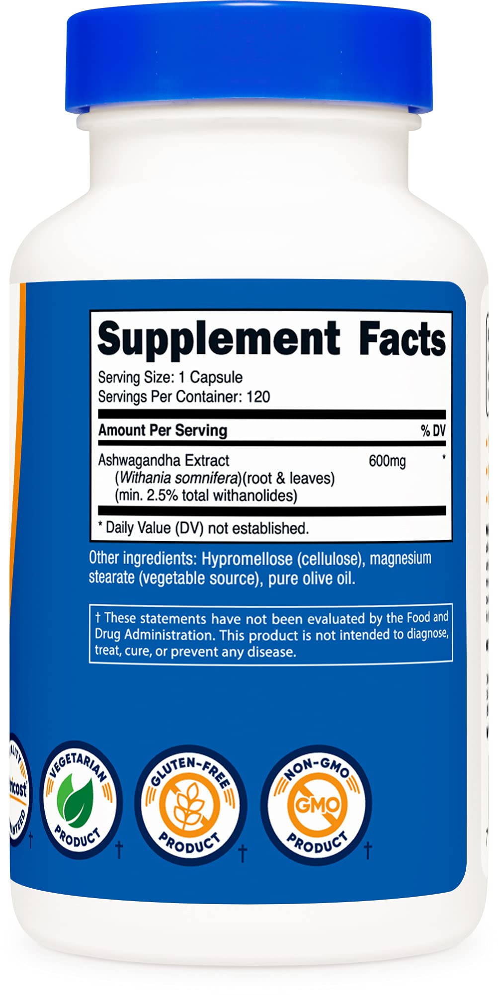 Nutricost Ashwagandha Herbal Supplement 600mg Capsules