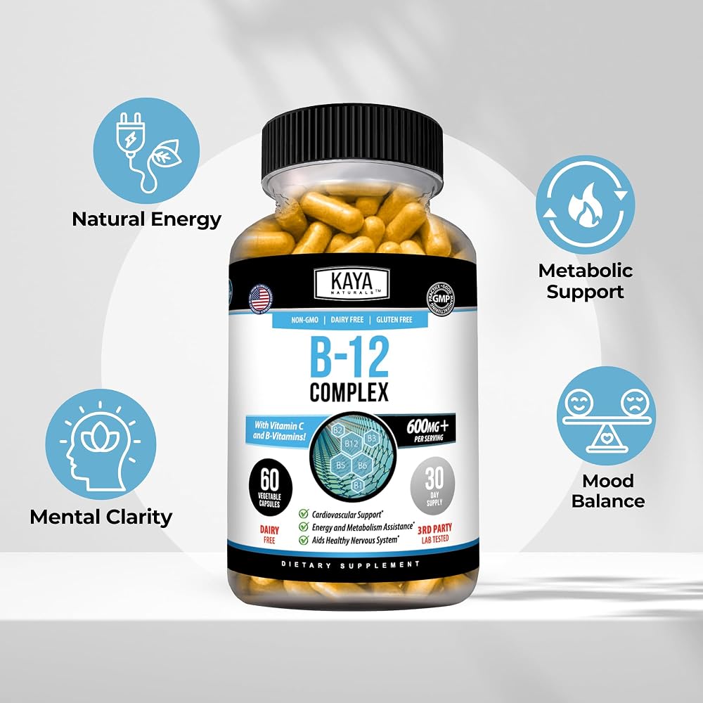 Kaya Naturals B-12 Complex - Multivitamin Supplement for Women & Men - image 5
