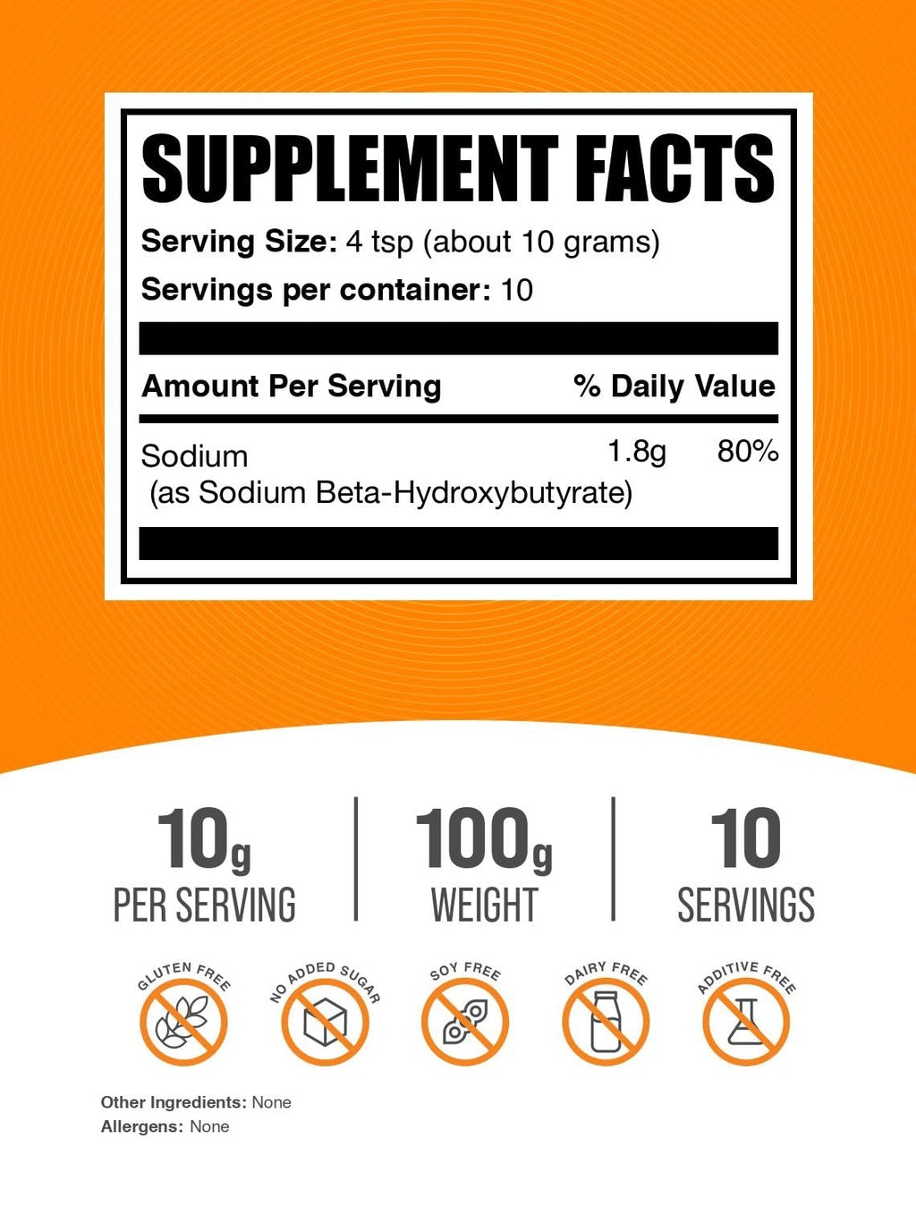 BulkSupplements Sodium BHB Powder - 100g - image 2