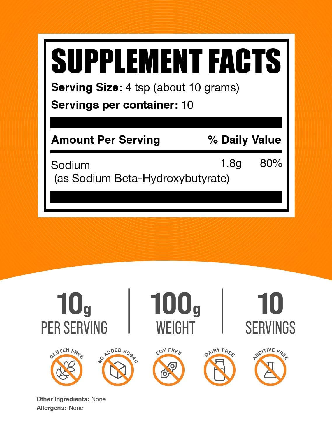 BulkSupplements Sodium BHB Powder - 100g - image 2