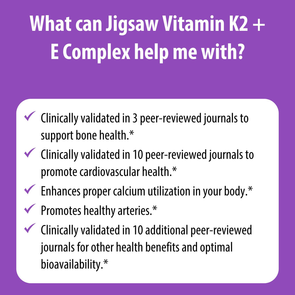 Jigsaw Health Vitamin K2 + E Complex for Bone Health - 60 Softgels - image 7