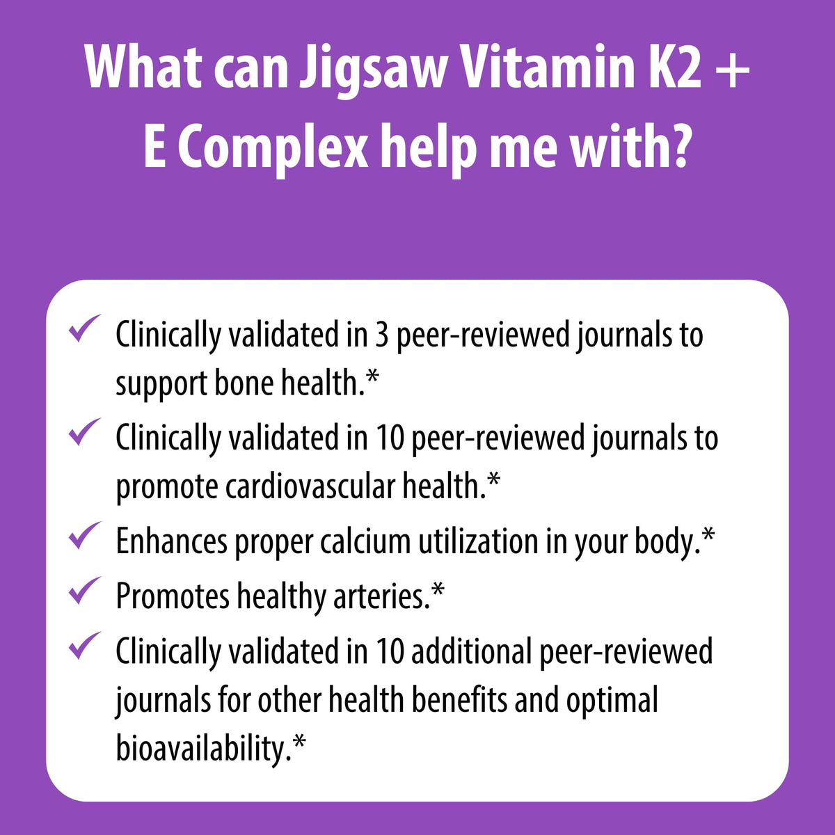 Jigsaw Health Vitamin K2 + E Complex for Bone Health - 60 Softgels - image 7
