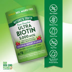 Nature's Truth Biotin 5000 mcg - 78 Tablets - image 3