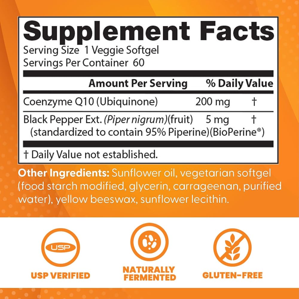 Doctor's Best High Absorption CoQ10 200mg - 60 Vegetarian Softgels - image 4