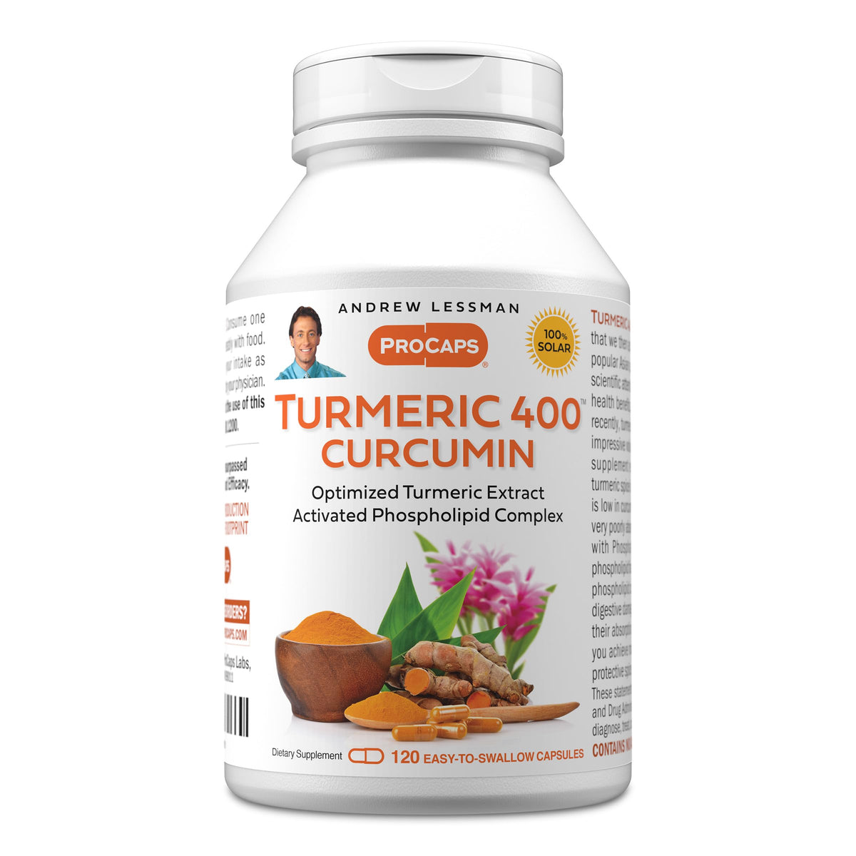 ANDREW LESSMAN Turmeric 400 - Capsules - 95% Curcuminoids as