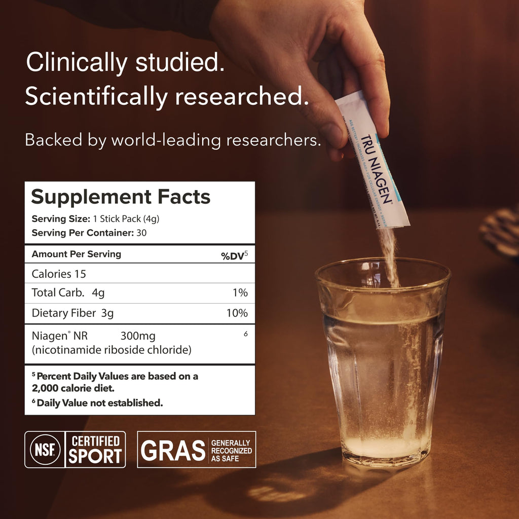 TRU NIAGEN NAD+ Supplement Powder Nicotinamide Riboside - 30 Sticks - image 2