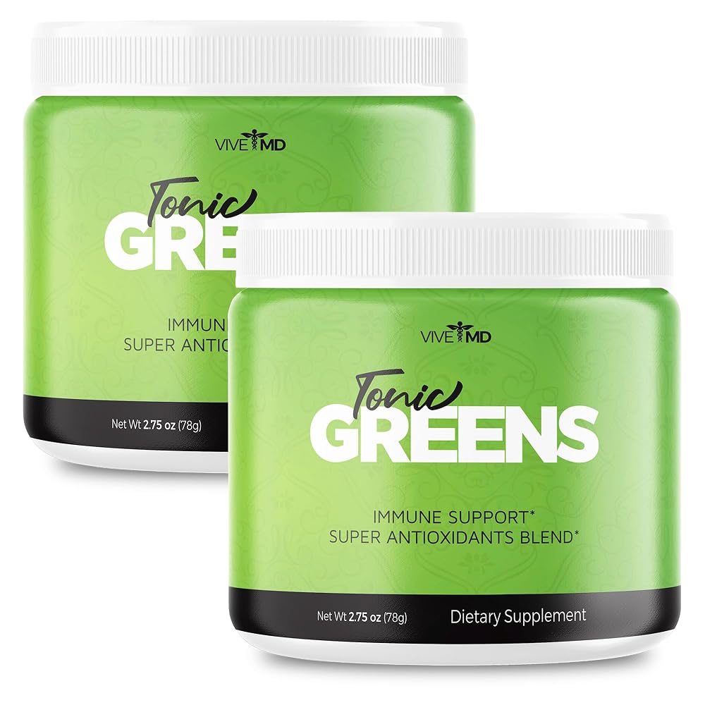 VIVE MD Tonic Greens Powder Vitamin Boost Supplement - 2 Pack