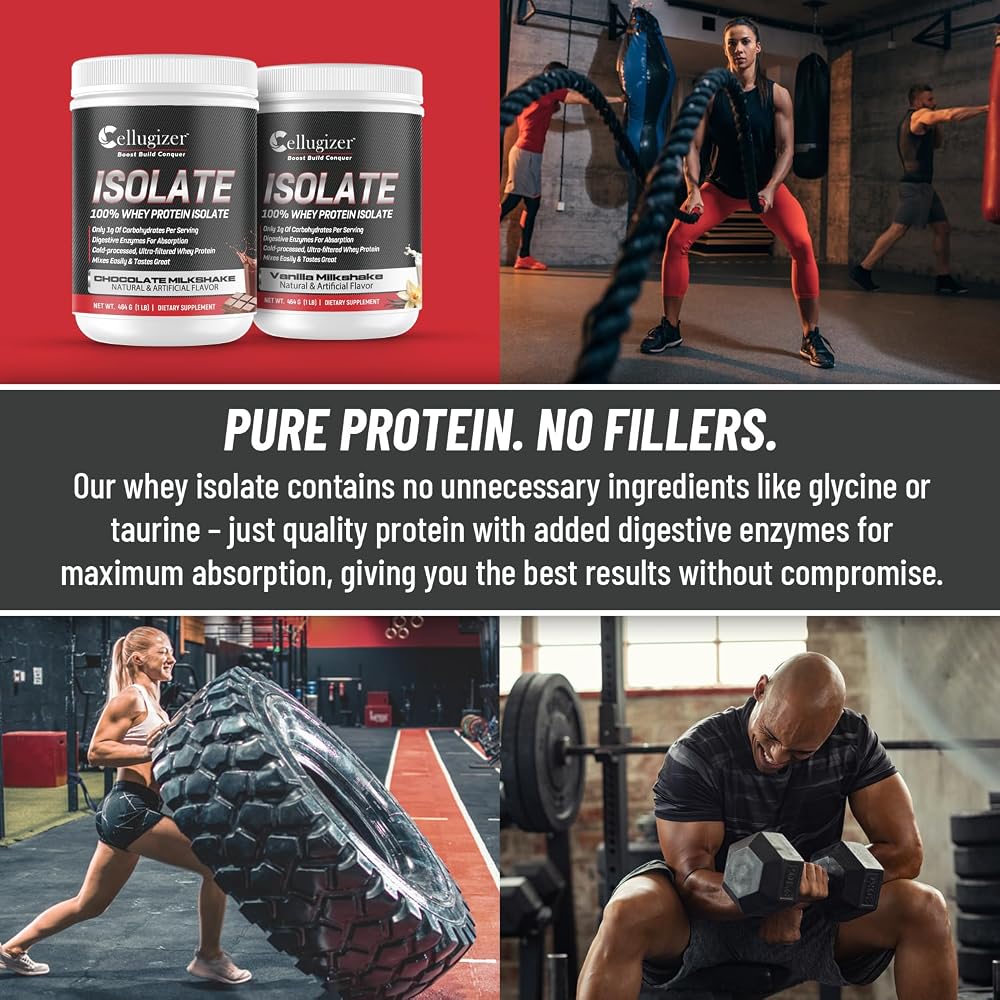 Cellugizer 100% Whey Isolate Protein Powder - 2 lb - image 4