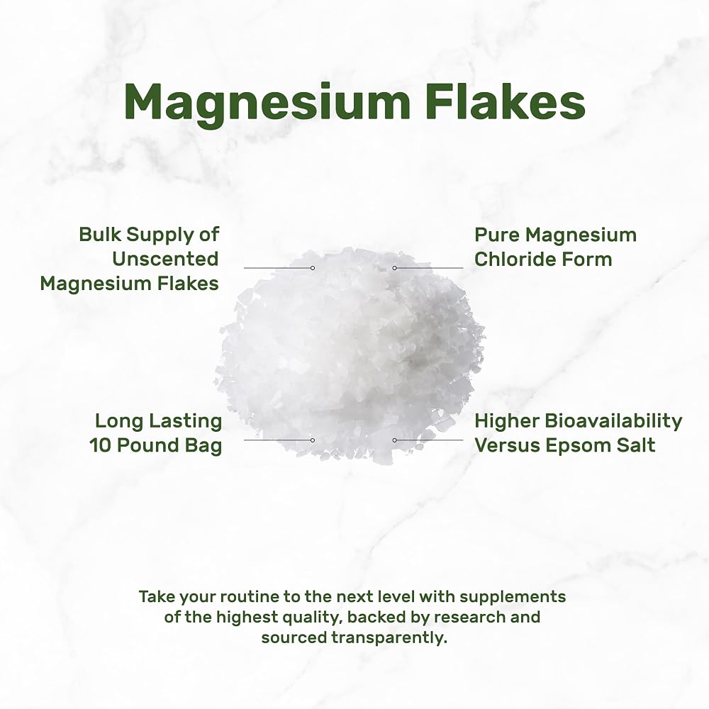 DEAL SUPPLEMENT Pure Magnesium Flakes Bath Soaks - 10 lbs - image 2
