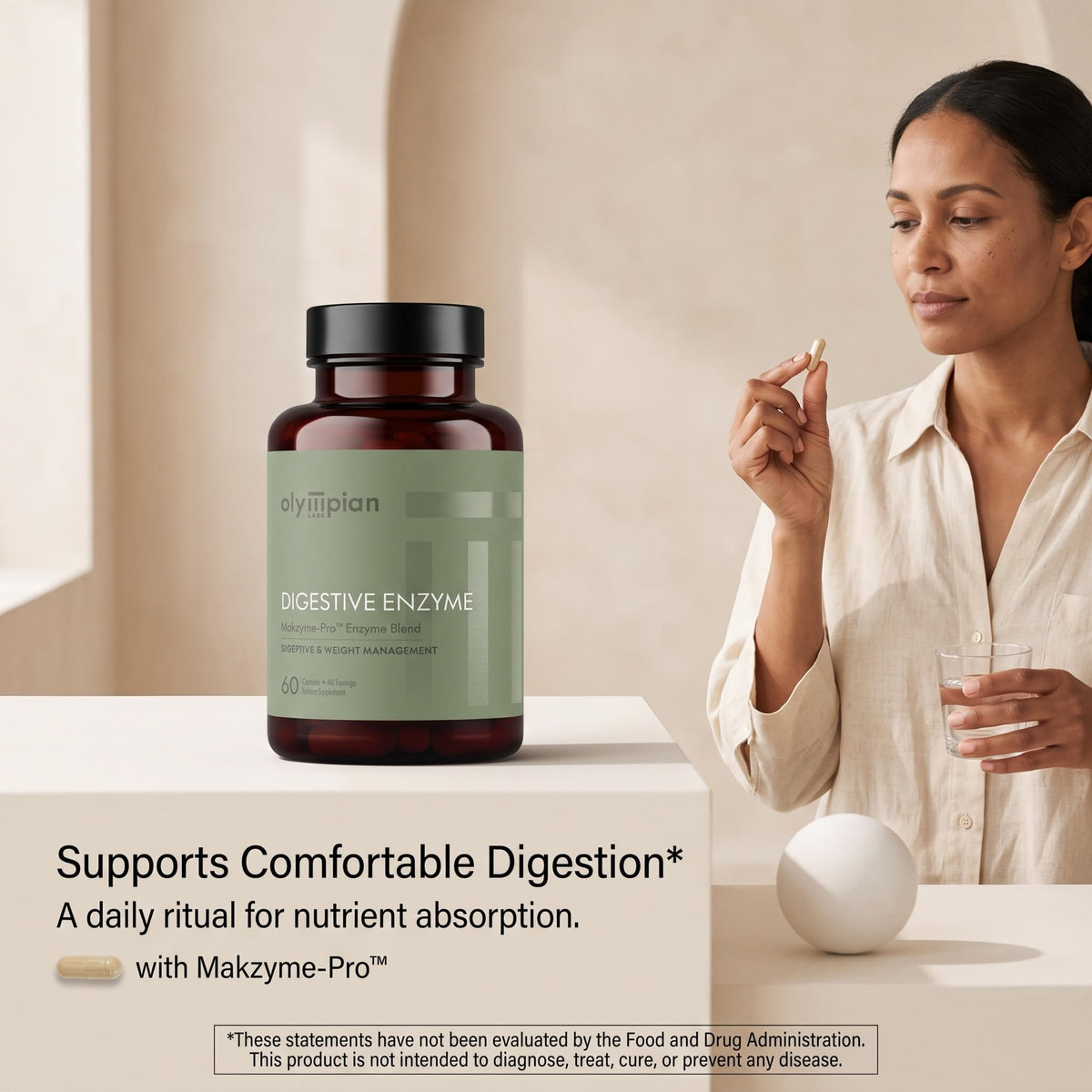 Olympian Labs Makzyme-Pro Digestive Enzymes - 60 Capsules - image 4