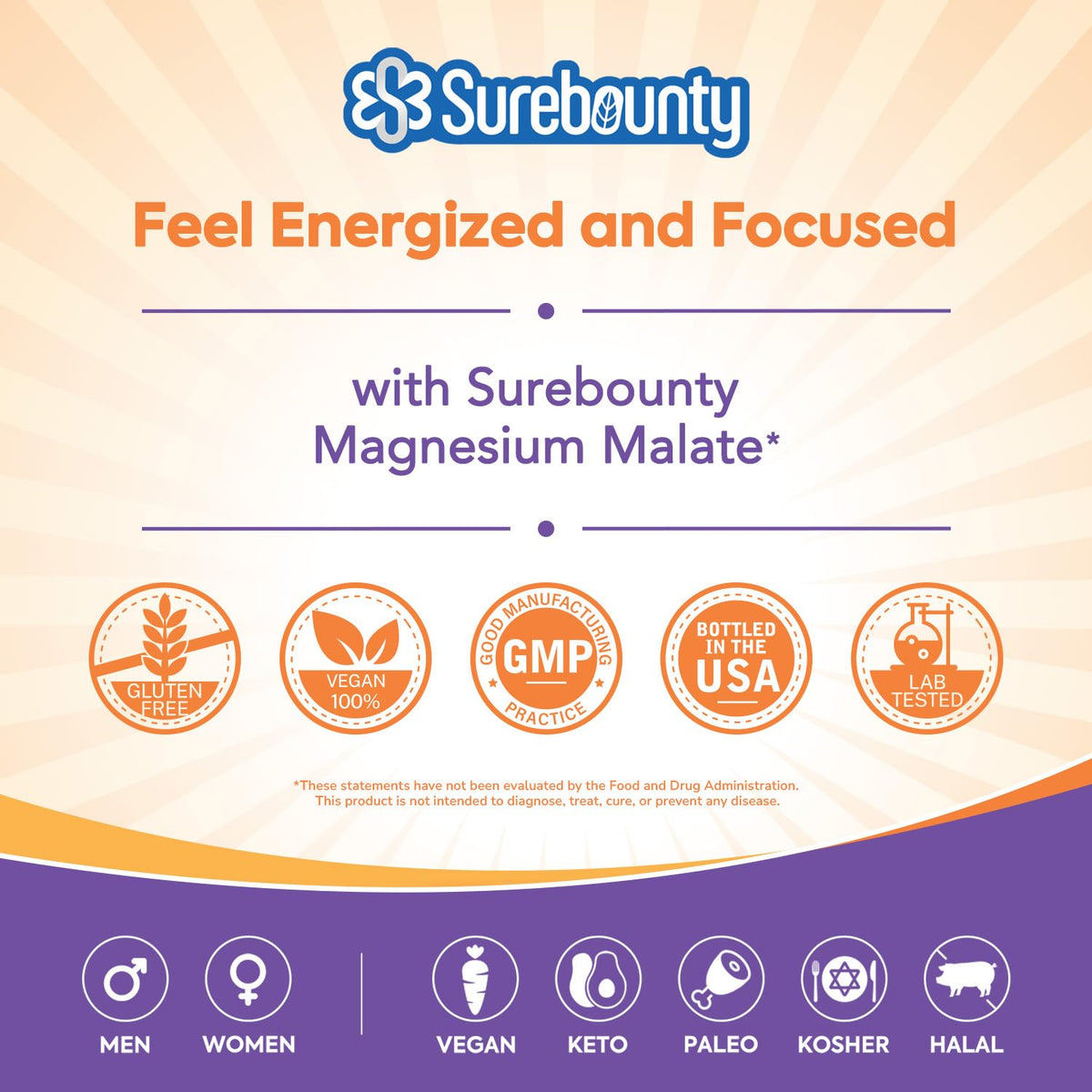 Surebounty Magnesium Malate 230mg - 90 Vegan Capsules - image 7