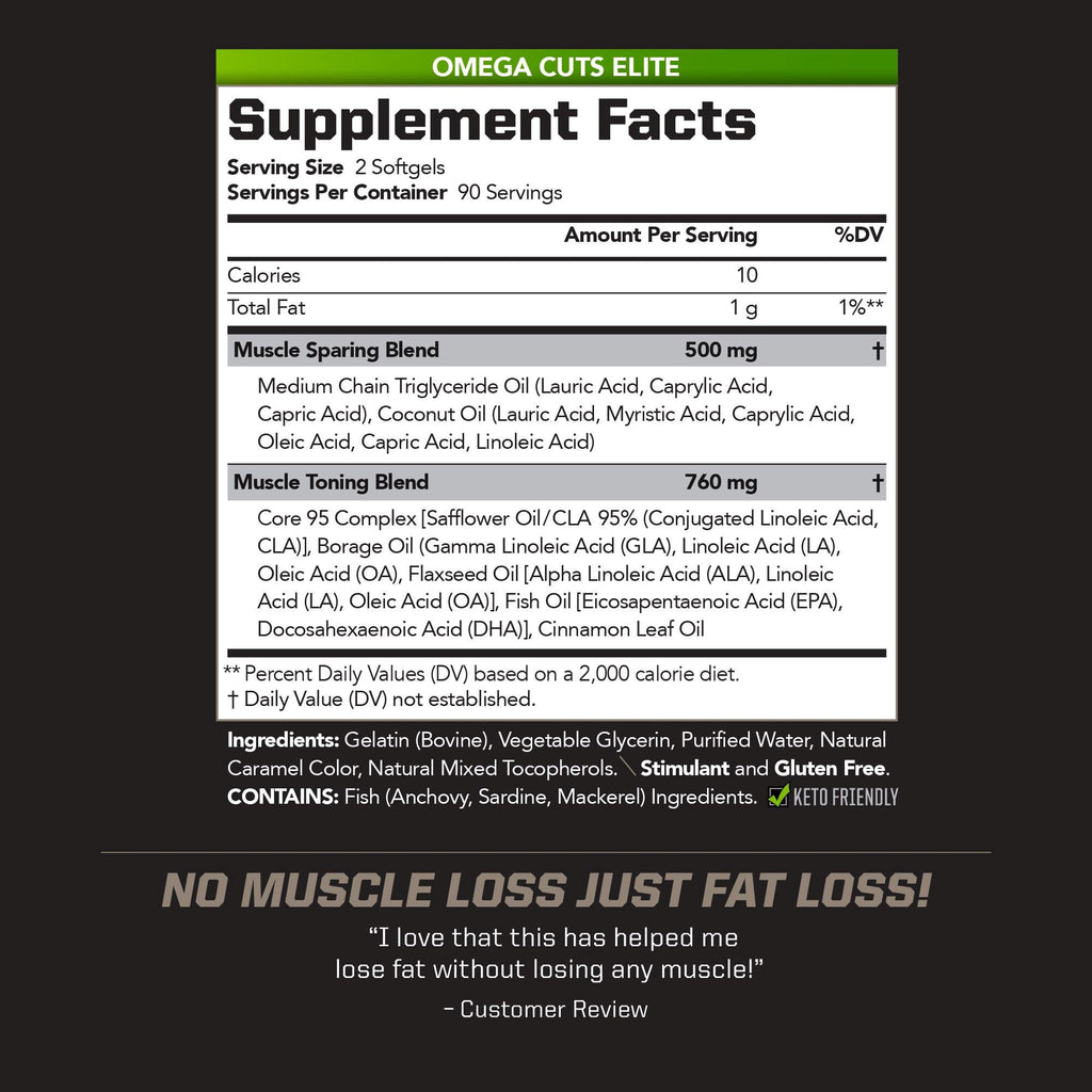 PMD Sports Omega Cuts Elite CLA Fat Loss Formula - 180 Softgels - image 2