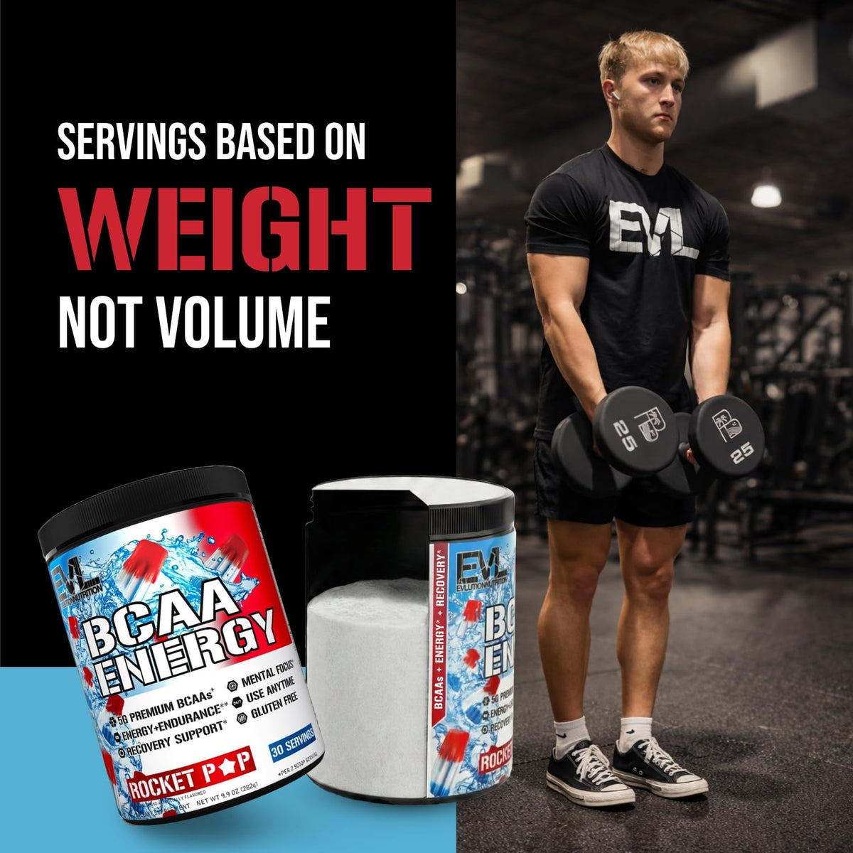 Evlution EVL BCAAs Amino Acids Powder - Rehydrating BCAA Powder Post