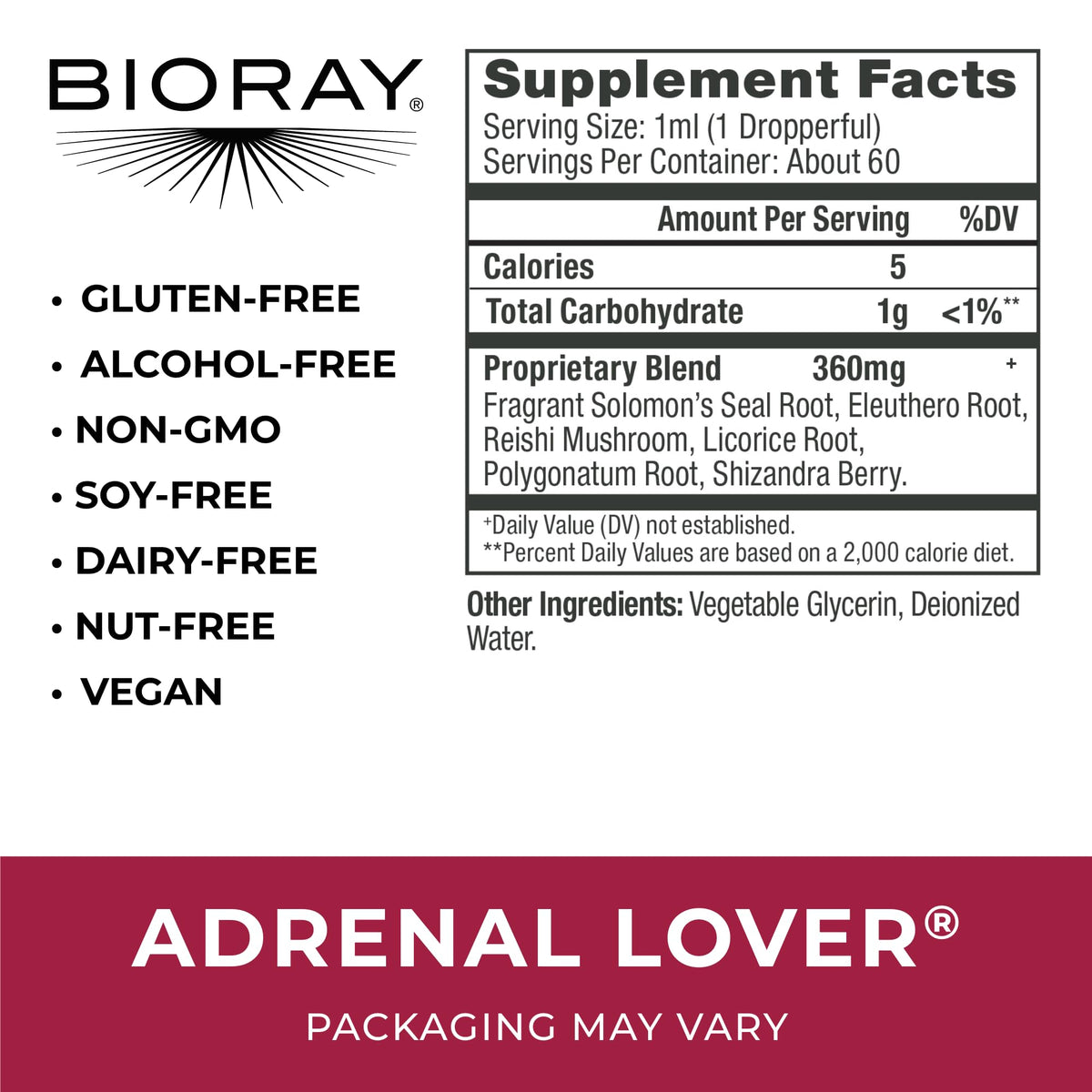 BIORAY Adult Daily Adrenal Lover Kidney Yin Tonic - 2 fl oz - image 2