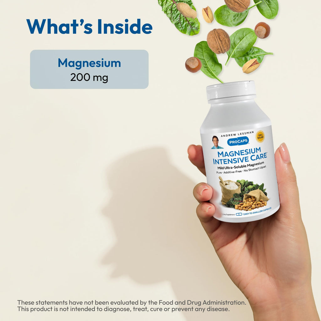 ANDREW LESSMAN Magnesium Intensive Care Capsules - 200mg Mild