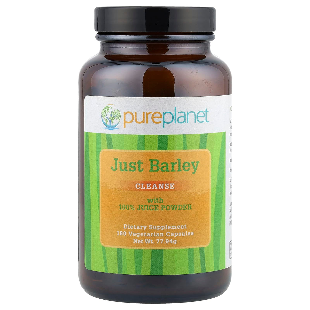 Pure Planet Just Barley Organic Supplement - 180 Capsules