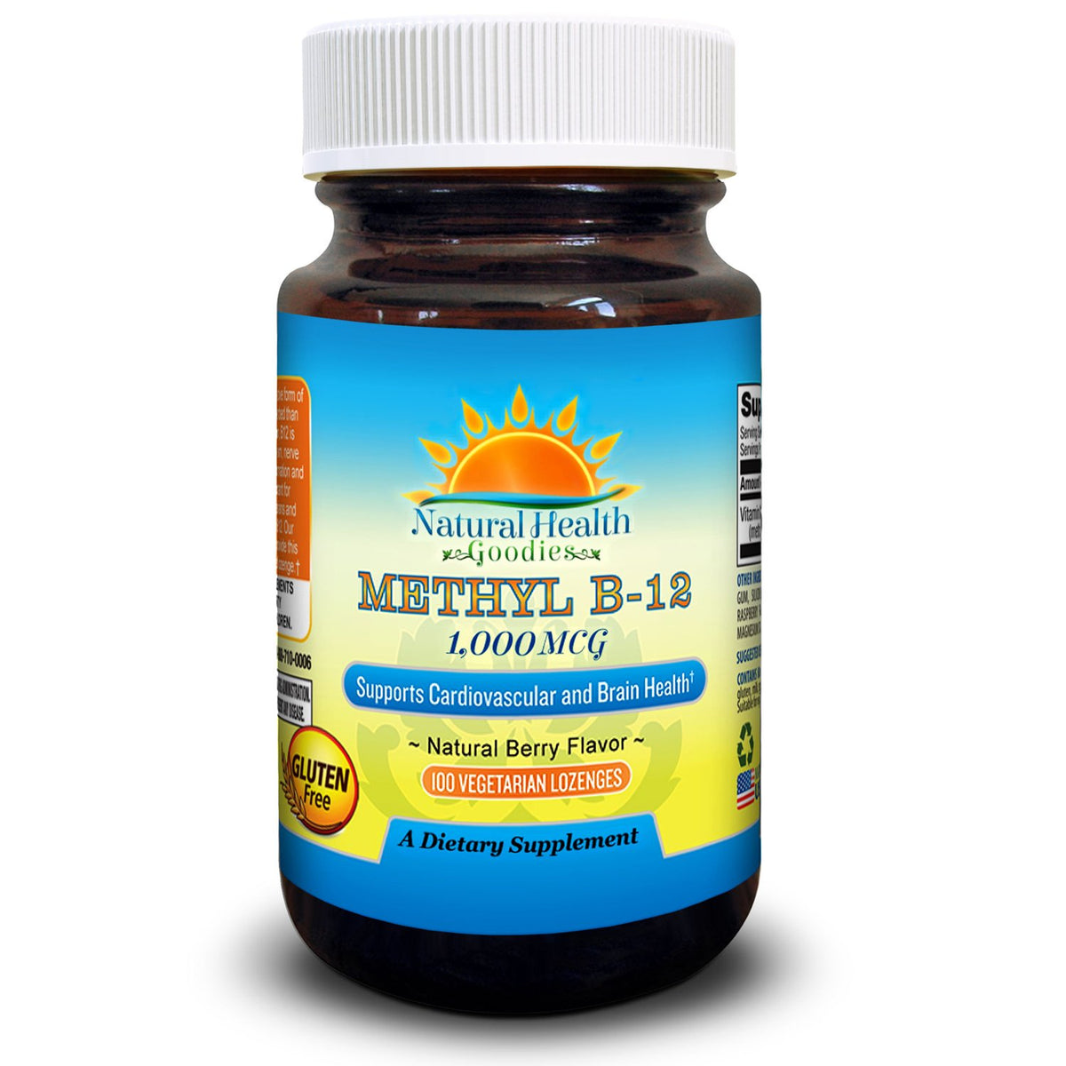 Natural Health Goodies Methyl B12 1000 mcg Bioactive Methylcobalamin